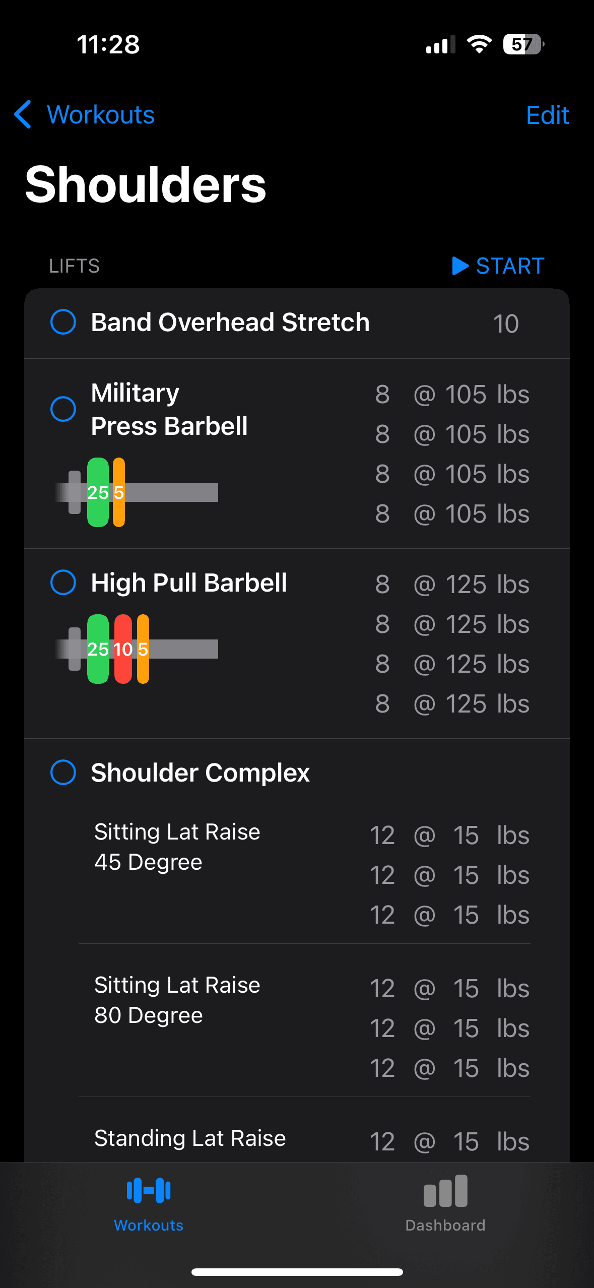 Lift Notes dashboard