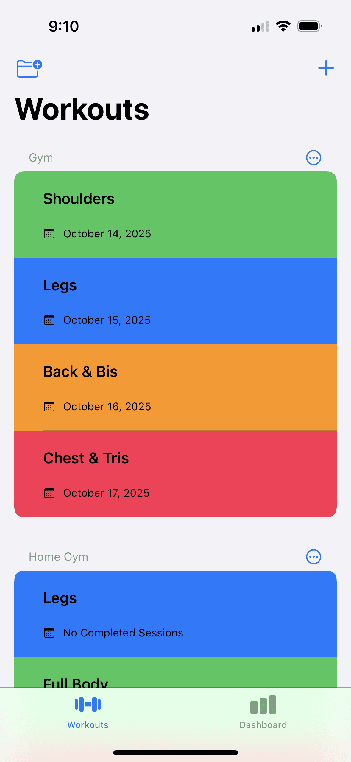 Personalized Workouts or Build your Own